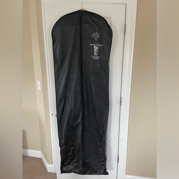 Rickie Freeman For Teri Jon Pleated Off-Shoulder Satin Column Gown - Picture 13 of 15